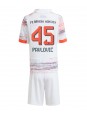 Bayern Munich Aleksandar Pavlovic #45 Replika Borta Kläder Barn 2025-26 Kortärmad (+ byxor)